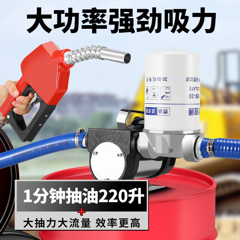 电动抽油泵滤芯 柴油泵 12V/24V/220V通用 加油机启停 自吸泵抽油