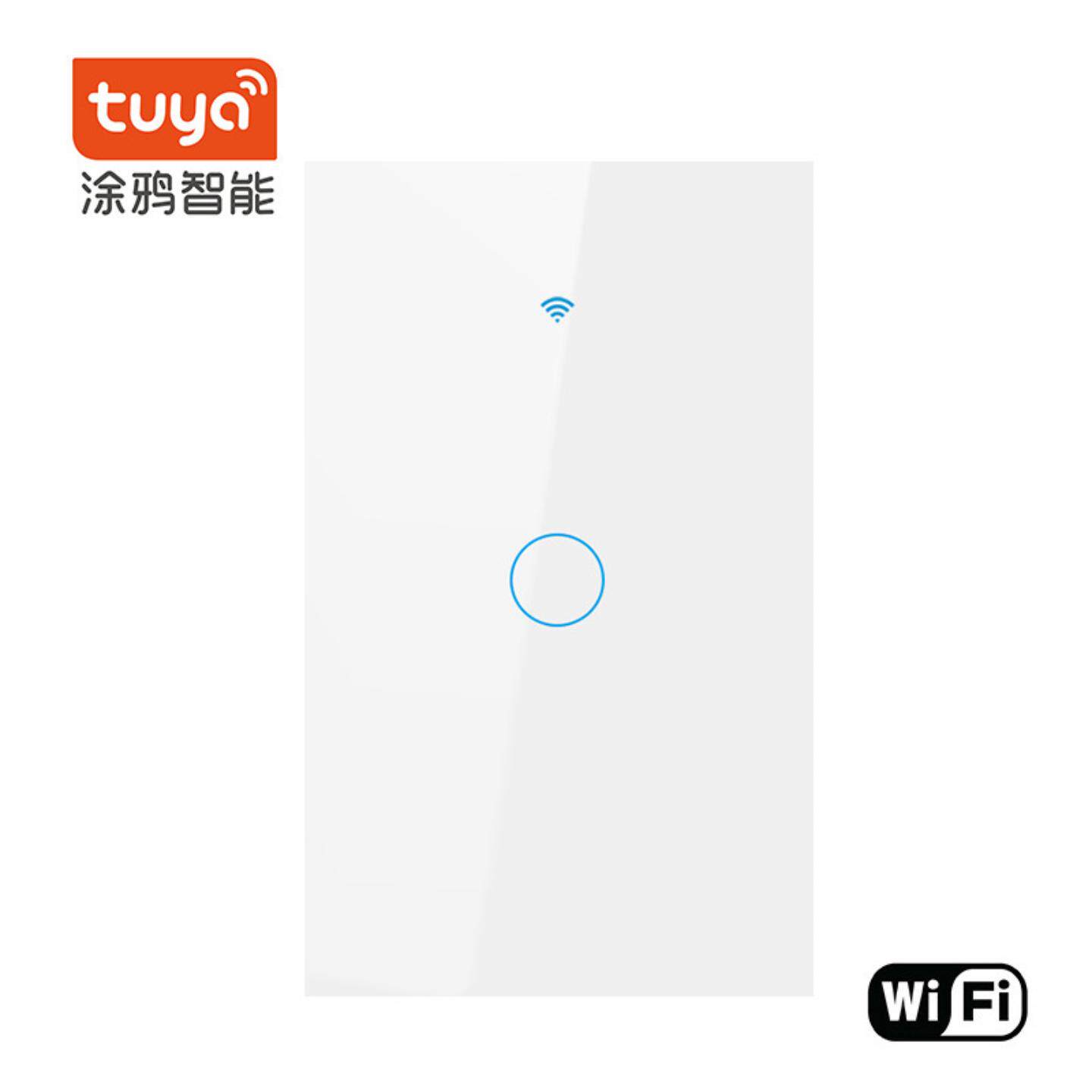 涂鸦WiFi一路蓝牙双模美规触摸面板开关零火接线智能开关面板现货