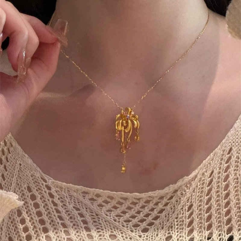 轻奢高级感闪钻烟花流苏吊坠