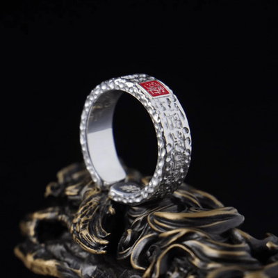 925镀银新款龙虎山天师雨渐耳戒