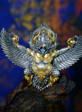 吊坠文玩配饰大鹏鸟金翅鸟藏传男女款天珠饰品项链