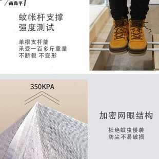 帐渐变导轨双滑轮挂钩蚊帐加厚加密家用卧室落地蚊帐 尚尚芊蚊欧式