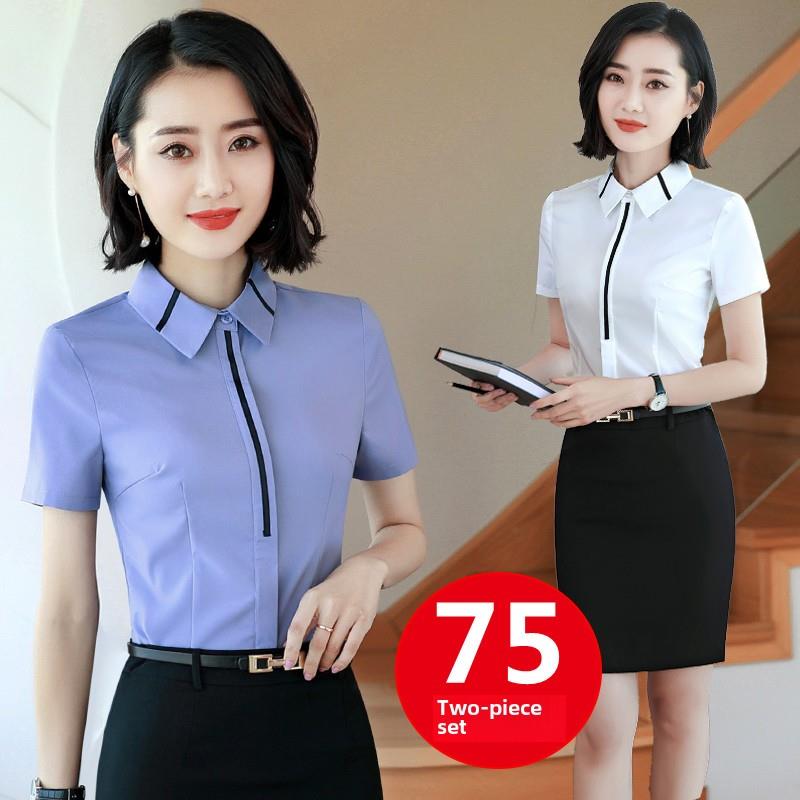 2021夏季短袖正式时尚修身正式面试女士寸工装裤