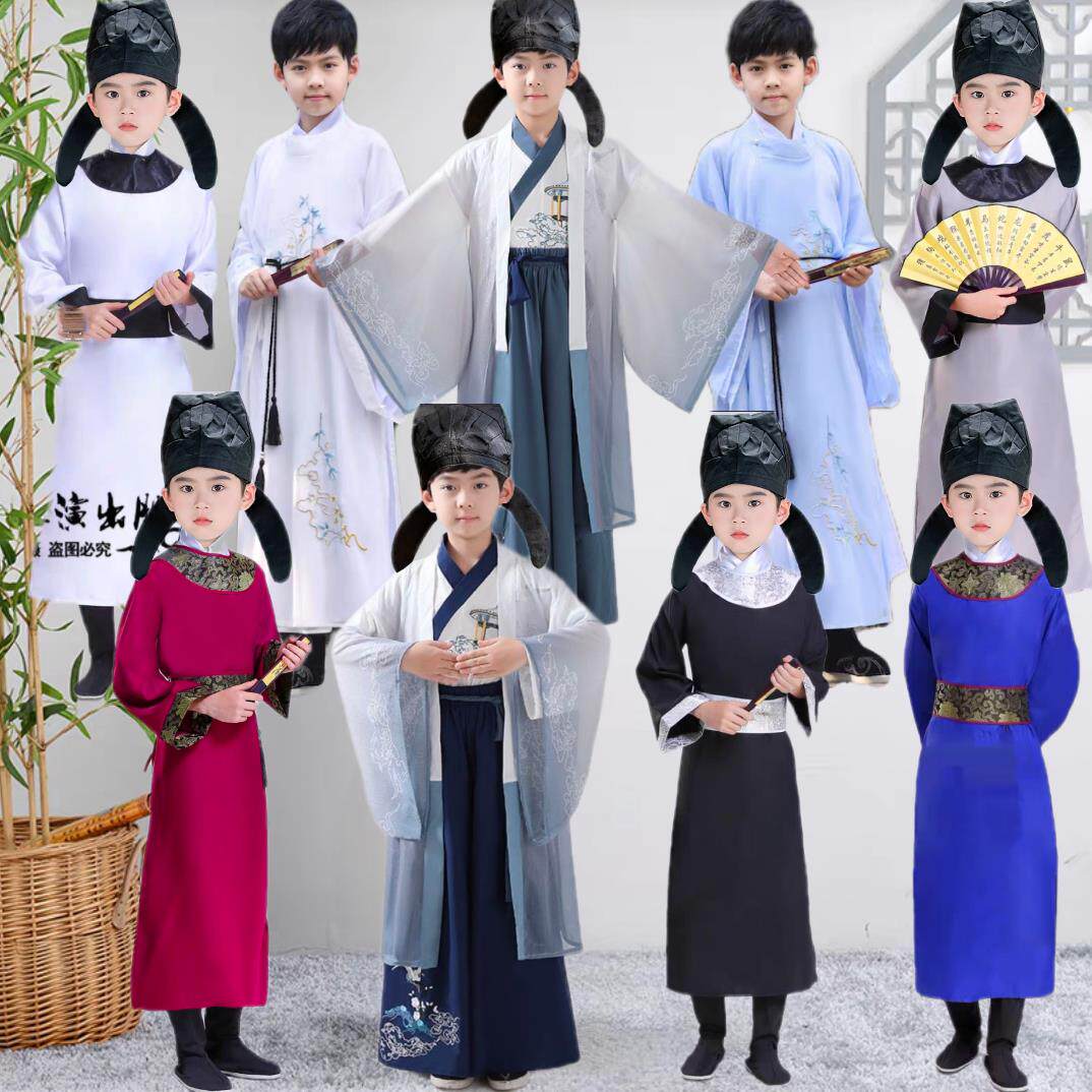 宋朝服装圆领袍汉服明制诗人服装朗诵演出服古装状元服唐代演出服