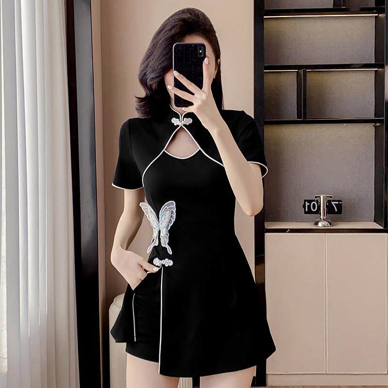 改良旗袍柔式按摩性感减龄套装足疗女技师衣服足浴保健工作服