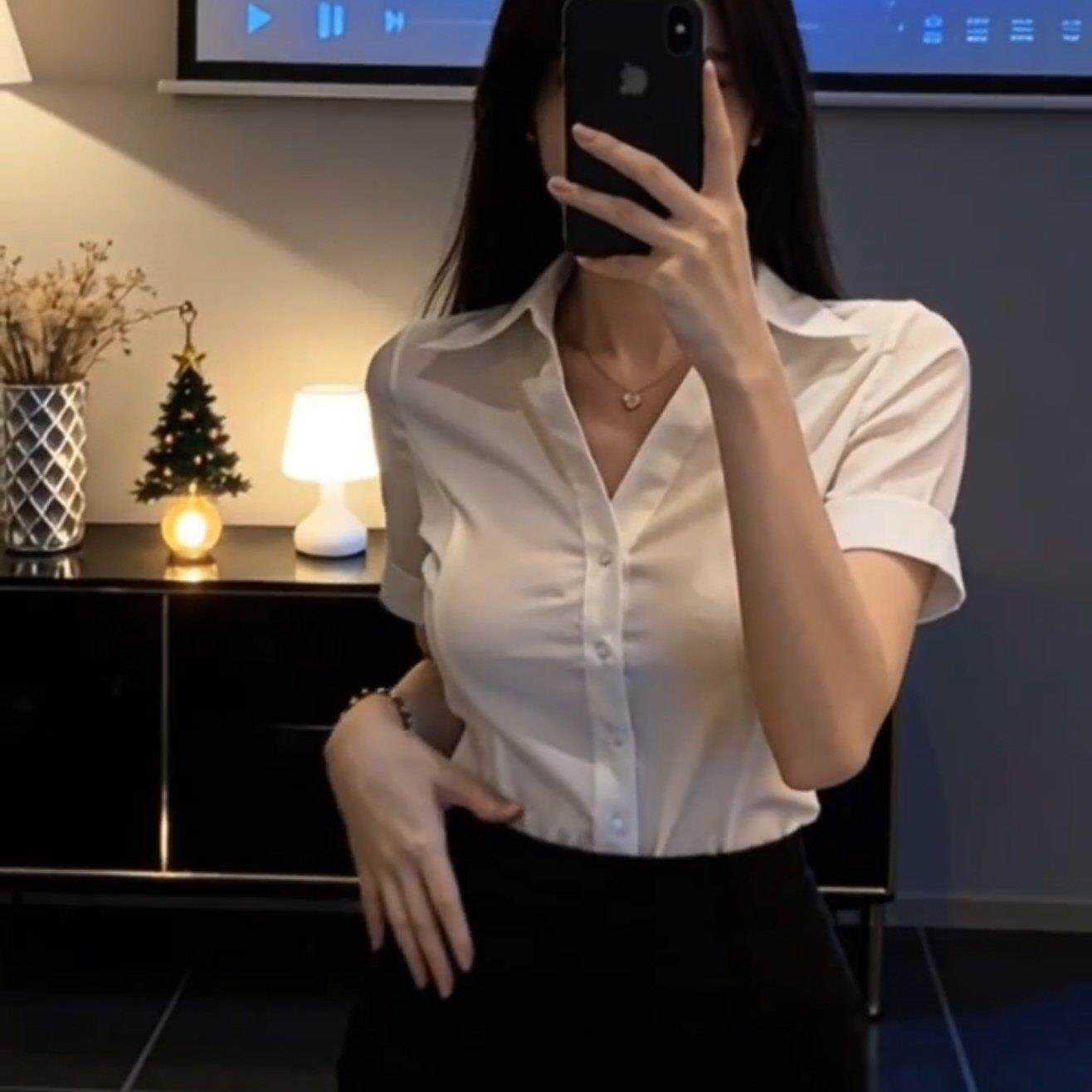 夏季新款白短袖包臀裙足浴技师工作服养生足疗柔式空姐制服套装女