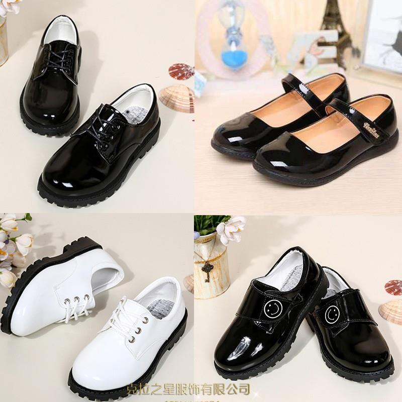 黑色皮鞋春秋款男女童时尚英伦西装礼服鞋儿童学生大合唱表演鞋子