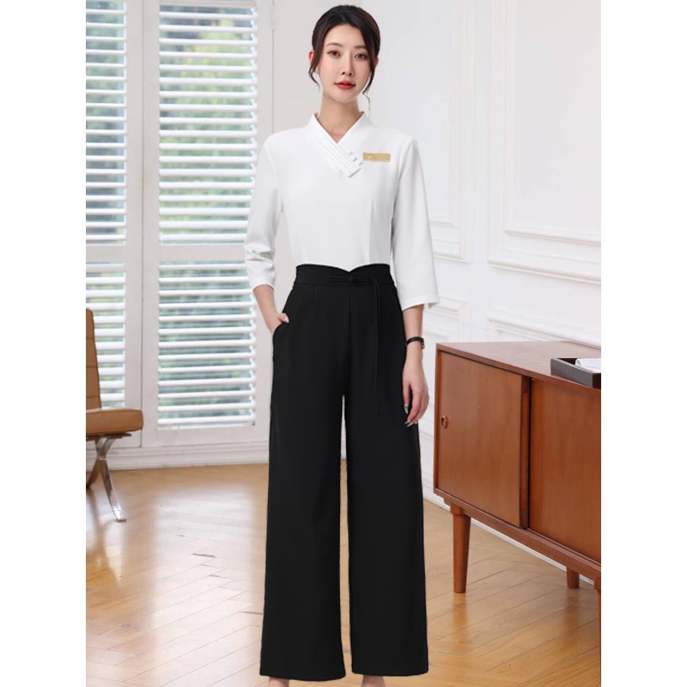皮肤管理师工作服秋冬酒店前台美容院工作服女高端女美容师工作服