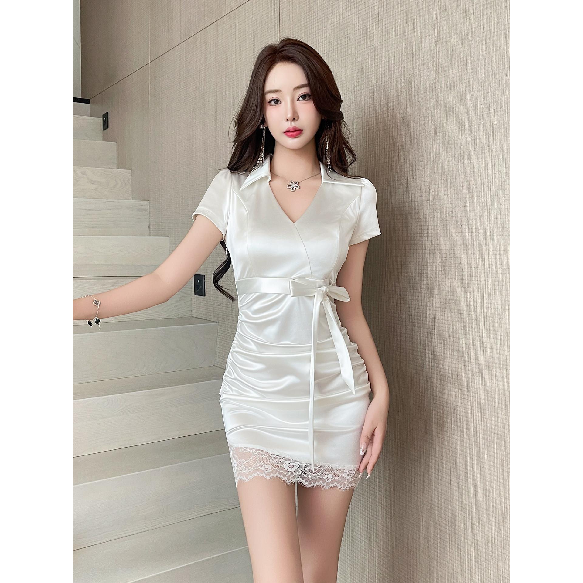 2025新款美容师工作服领气质连衣裙沐足工衣足浴店养生技师服