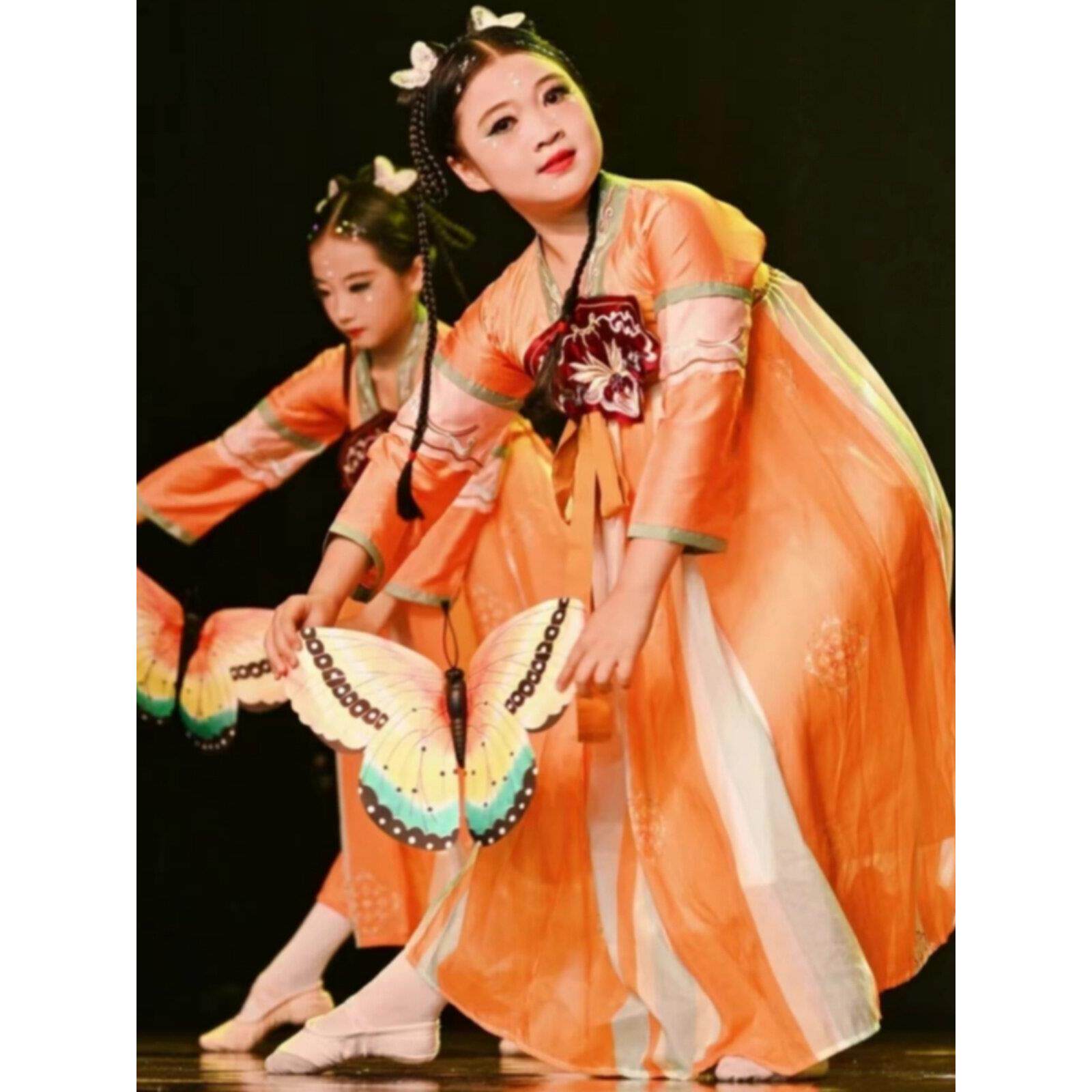 醉春风蝴蝶儿童表演服装蝴蝶道具中式古典舞蝴蝶舞飞舞表演服装