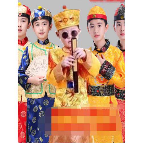 采购产品儿童服装,男孩表演服装,清代古装,美女男孩,小学生,