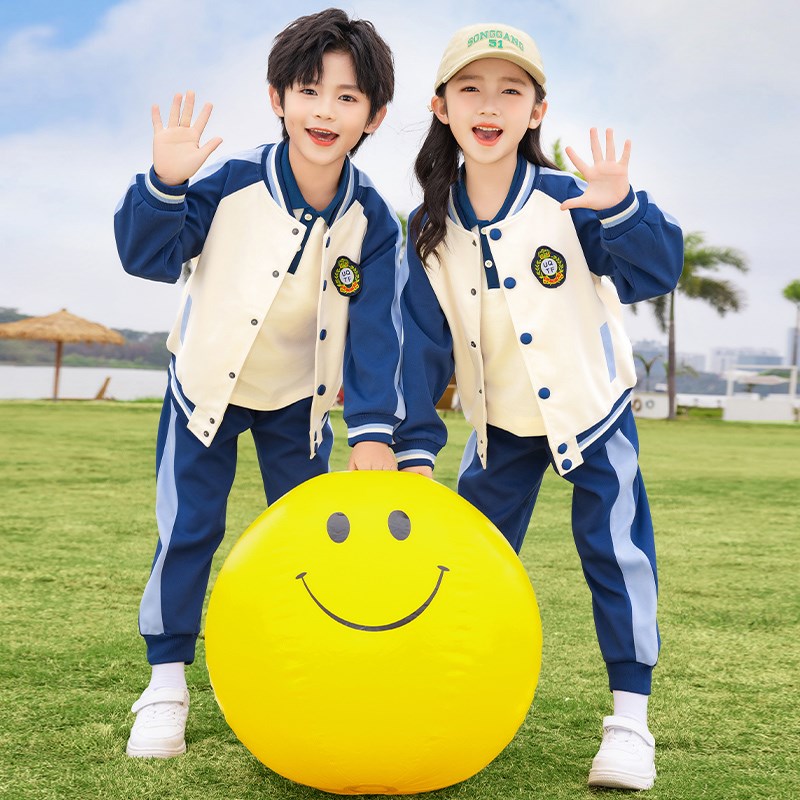 幼儿园园服夏季新款套装校服中小学生时尚运动班服毕业照服两件套
