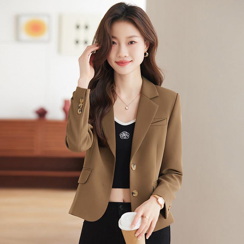 小香风西装外套女2026年春季新款上班服气质修身休闲短款西服上衣