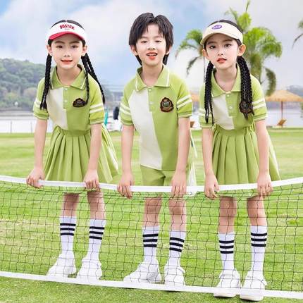 班服小生校服夏季套装幼儿园园服棉运动服儿童学院风毕学业照定制