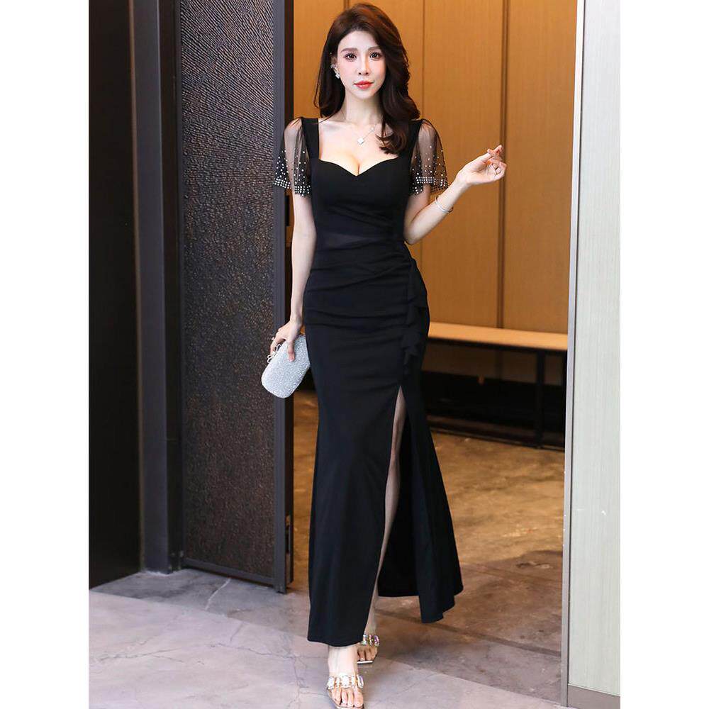 晚礼服女夜总店性感连衣裙修身显瘦夜场柔式沐足浴技师工作服