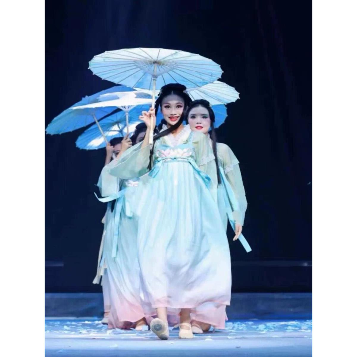 中国风如梦令演出服油纸伞道具那些花儿舞蹈服江南古典舞表演服