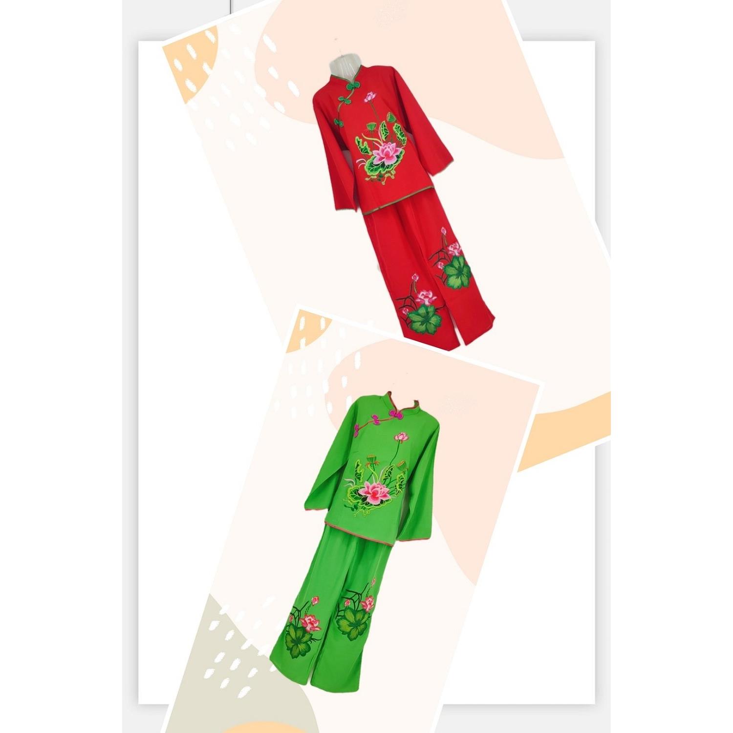 秧歌服装2024新款中老年人秋冬季广场演出服腰鼓服扇子舞扭秧歌服