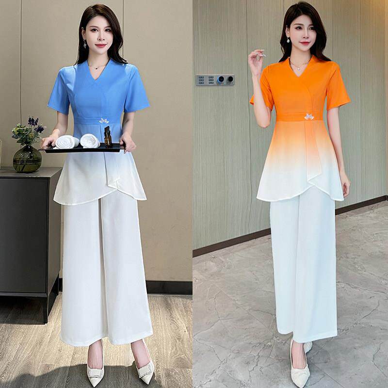 美容师工作服高端美容院气质足浴足疗店技师服2023新款采耳师裤装