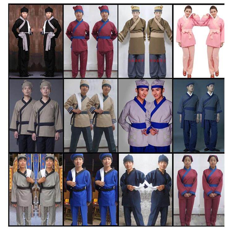 古装平民百姓小二服装古代农夫渔夫家丁服唐装汉服武大郎表演出服