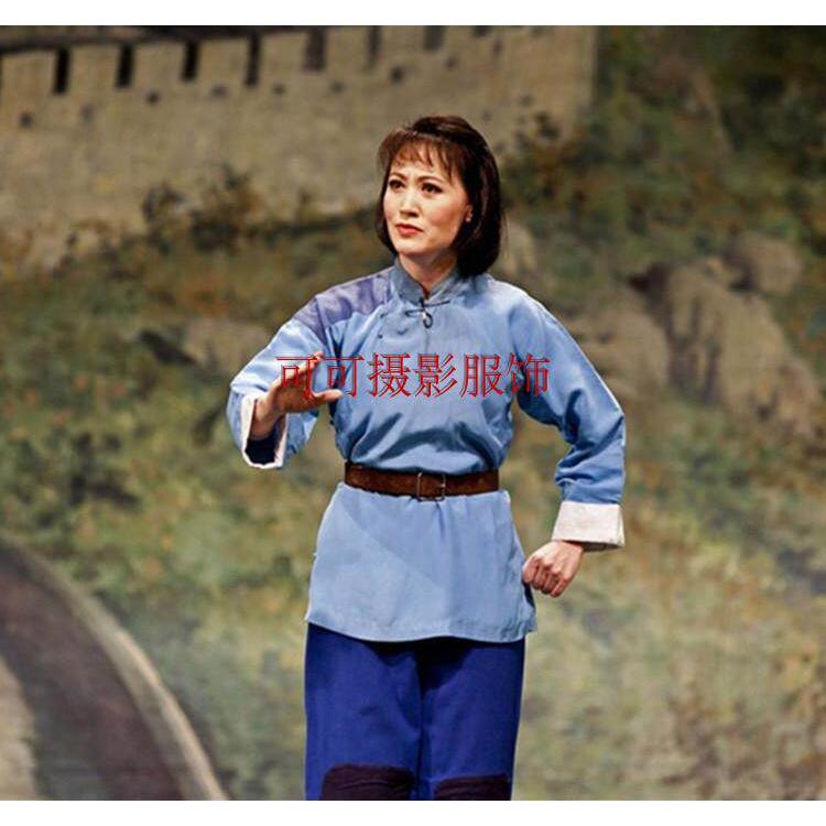 革命共产党员服柯香刘胡兰服装便装女游击队现代京剧杜鹃山演出服