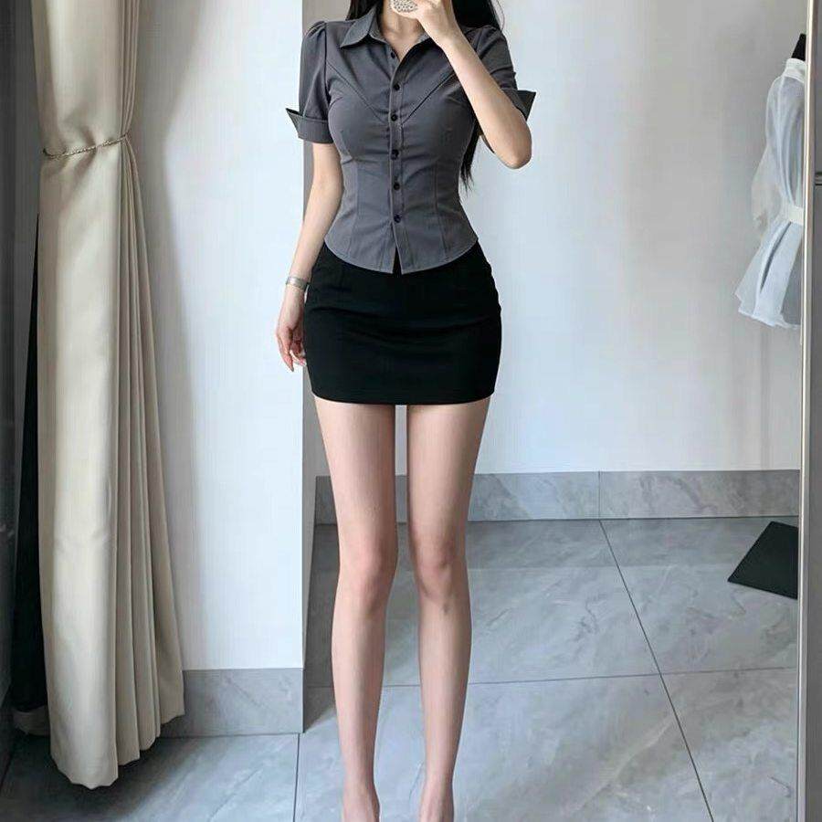 夜总店新款性感连衣裙子足浴职业工作服减龄技师套装辣妹穿搭女装