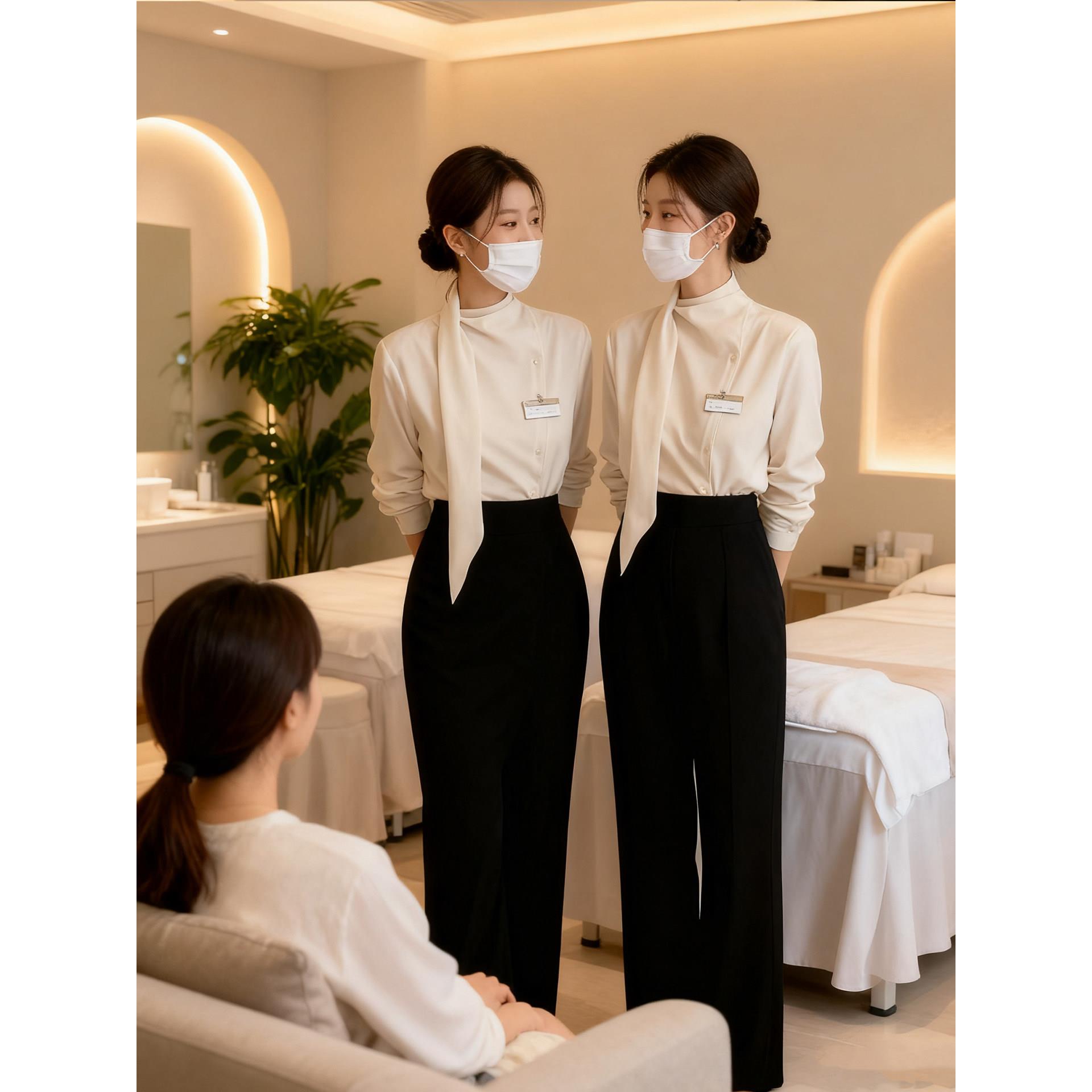 美容师工作服女秋冬美业人高级感皮肤管理酒店前台医疗美容院套装