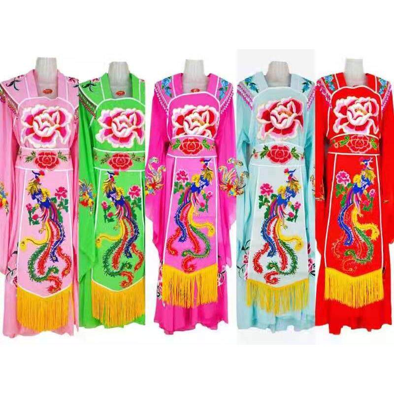 新款高档雪纺纱贵妃服秧歌舞服舞台演出服东北大秧歌服装宽袖汉服