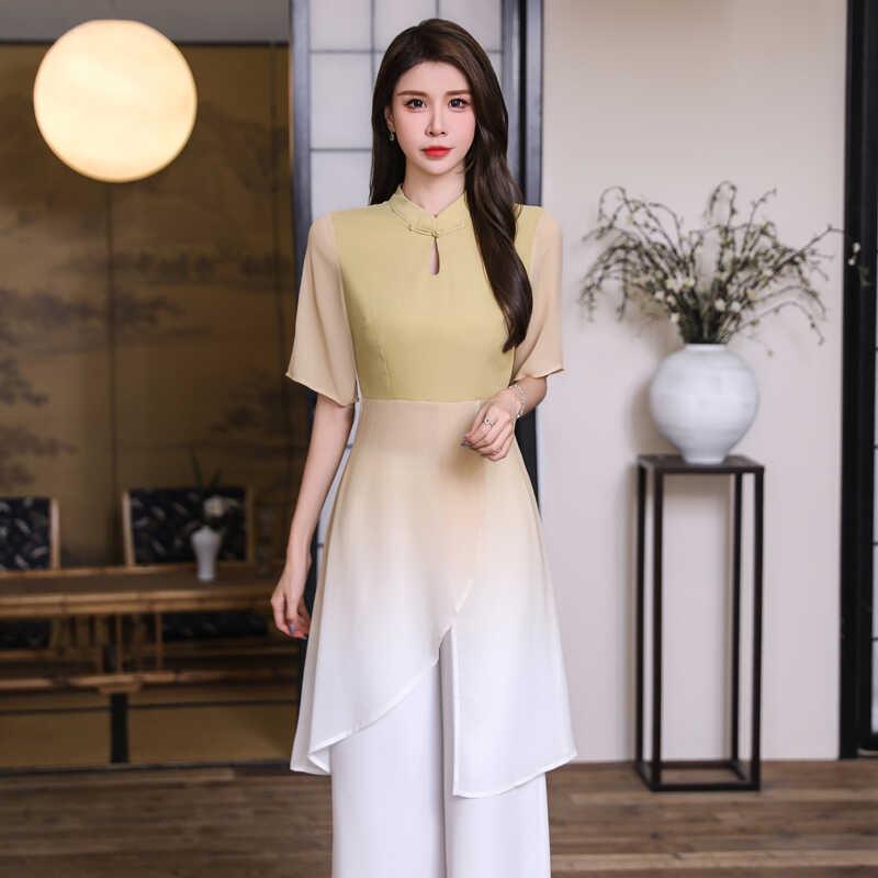 旗袍技师工作服足疗气质套装高端足浴工服裤子足道按摩美容师服装