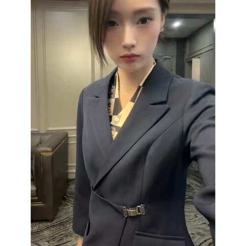 酒店前台工作服女夜场公主服裤装气质足浴技师美容院制服冬
