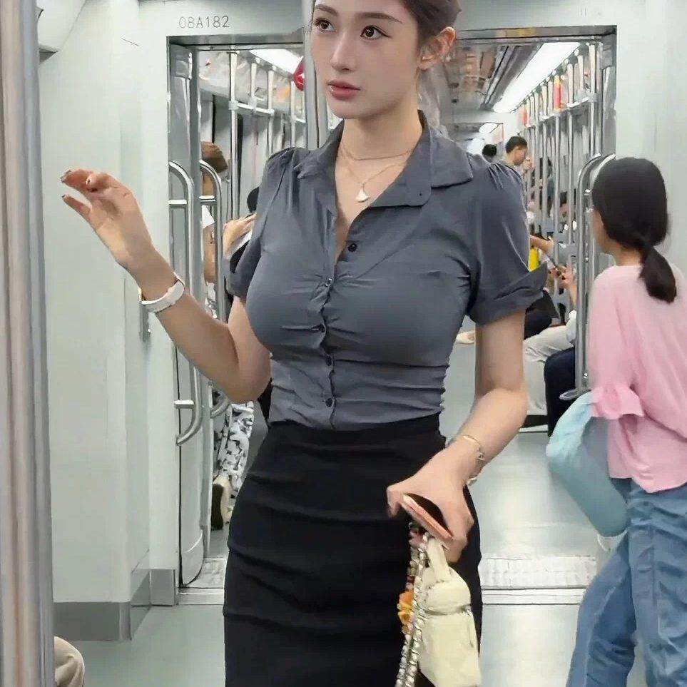 柔式白衬衫职业正装足浴技师工作服夜总店性感连衣裙减龄女装