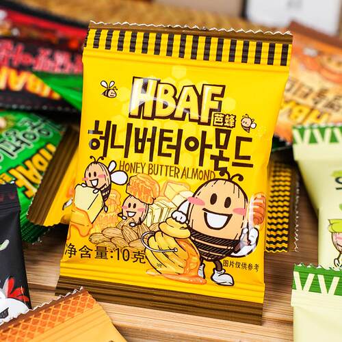 BAF芭蜂蜂蜜黄油扁味坚果桃小仁挚友款QAP杏仁巴旦木H吃零食礼物