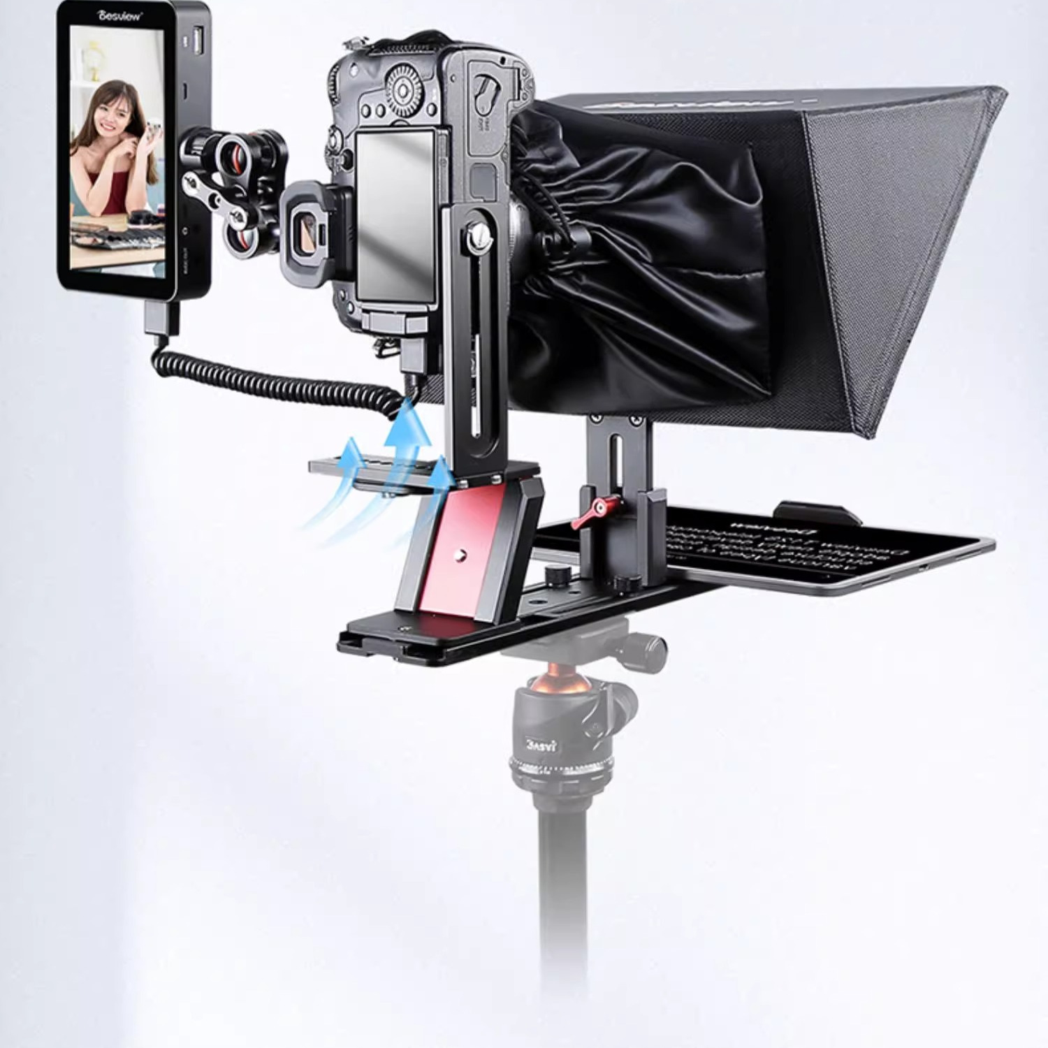 百视悦T12S提词器大屏幕12.9寸相机单反口播直播专用提词器录制视频演讲主播专用手机平板题词显示字幕提示器