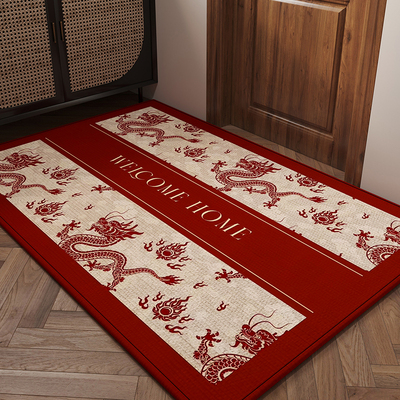 瑞士入户门地垫红色玄关大门口进门脚垫子可裁剪地毯耐脏除尘门毯
