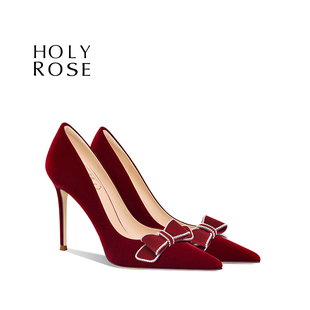 婚礼不累脚高跟鞋 女红色中式 秀禾服婚纱两穿结婚鞋 HolyRose新娘鞋
