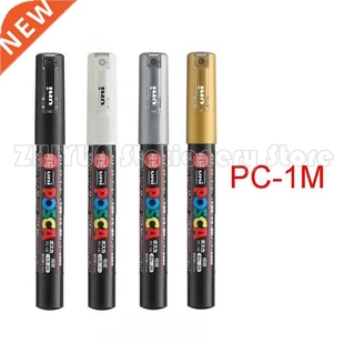 4pcs Japanese Stationery Posca Markers White Black Gold Sli