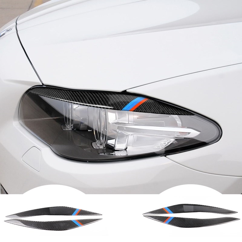 Fiber Headlights Eyebrows Eyelids for BMW F10 5 Series 2010-