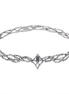 Vintage King Round Crown Tiara Women Waterdrop Zircon Headba