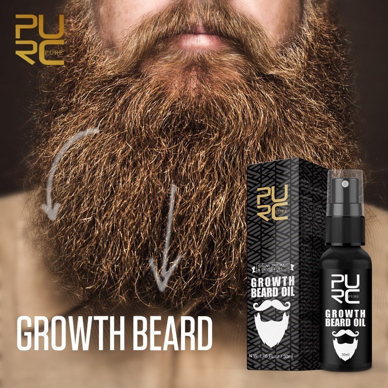 PURC Men Growth Beard Oil Organic Beard Wax Balm Avoid Bear