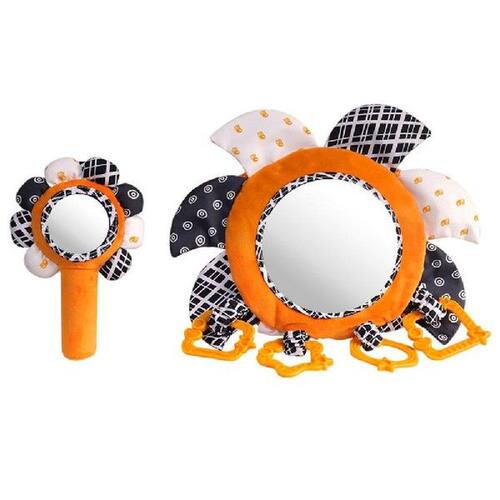 Plush Distorting Mirror Kids Educational Toy Baby Crib