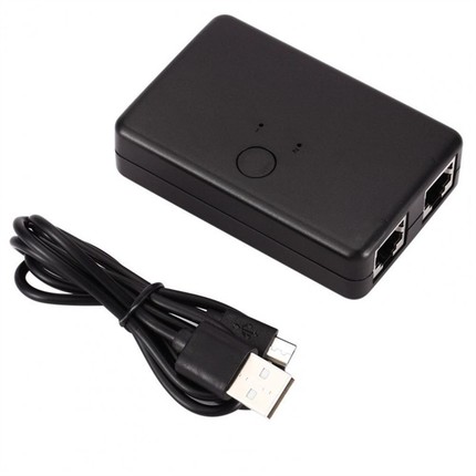 2 Port RJ45 Lan Network Switch Hub Computer Ethernet Intern