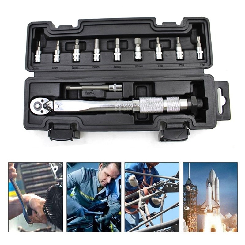 11 Piece Preset Adjustable Torque Wrench Torque Wrench 1/4