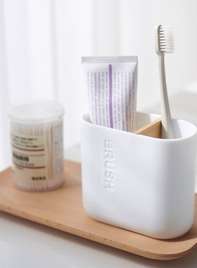 Bamboo Toothbrush Holder Bathroom Accessories Teeth Brush Ho