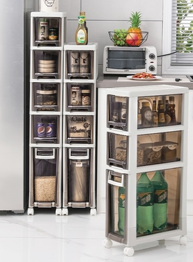 A 20-cm multi-storey drawer and a narrow cracker cabinet on