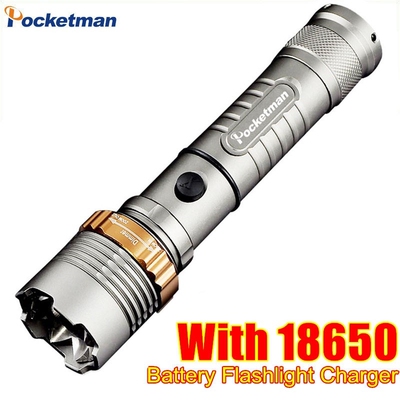 zk50 LED Flashlight 4000 LM XML T6 Torch Zoomable Waterproo