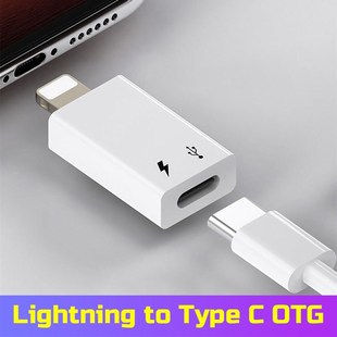 USB Type C Female to Lightning Male OTG Adapter, for iPhone