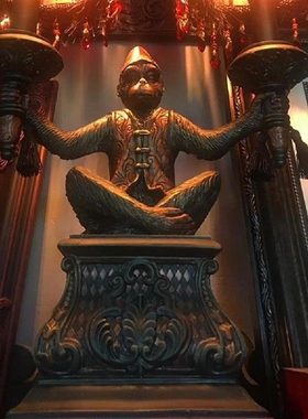 Retro  Practical Resin Monkey Image Candelabrum Convenient