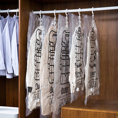 In a vacuum, compressed bags of feathers, air-smoking bags,