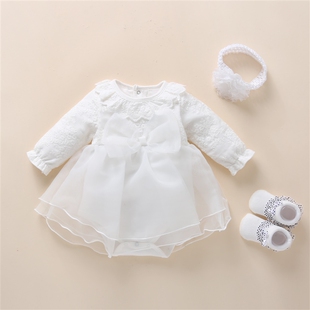Baby Christening Dress White Newborn Snow White Baby Dress