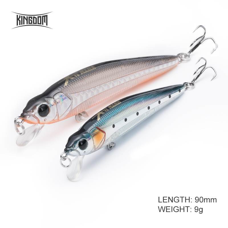 Kingdom 90mm 9g Fishing Hard Lure Floating Minnow Movable L