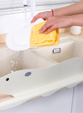 In the kitchen sink, the silicone bar on the splatter, the s